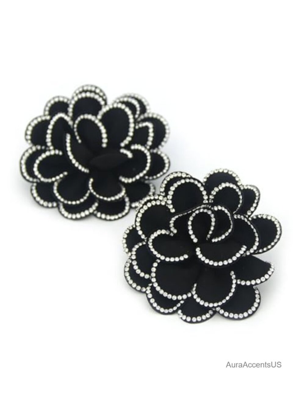 Bridal Shoe Clip Rhinestone Rose Floral Brooch Heel Ornaments Decor